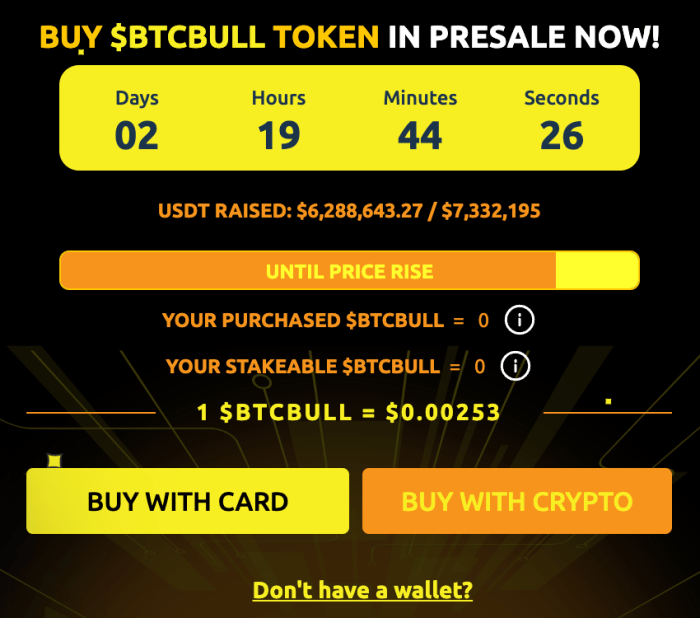 Buy BTC Bull Token presale